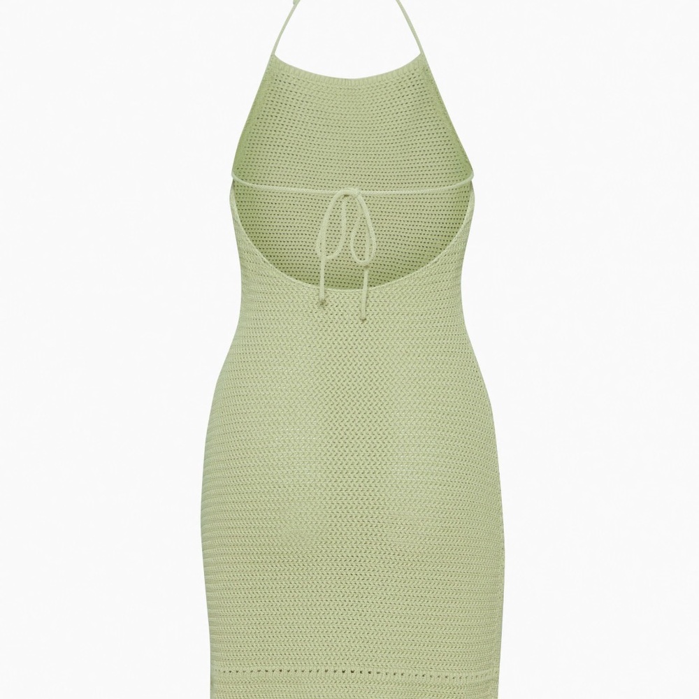 Aritzia Wilfred Sunset Halter Dress Color Pastel Sage Green